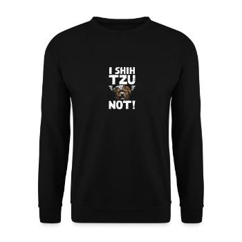 Je ne shih tzu pas ! - Sweat-shirt Unisexe - noir - Devant - Alina (178cm) & Michal (187cm)