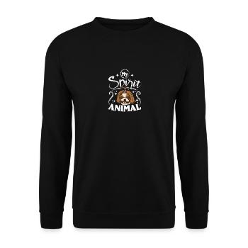 Shih tzu est mon animal spirituel - Sweat-shirt Unisexe - noir - Devant - Alina (178cm) & Michal (187cm)