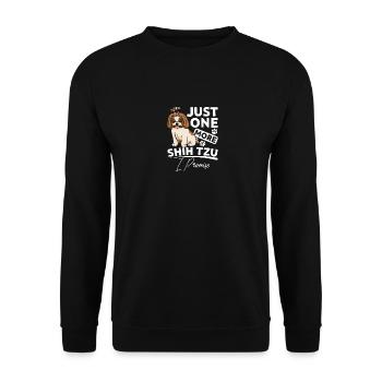 Juste un shih tzu de plus, je vous le promets - Sweat-shirt Unisexe - noir - Devant - Alina (178cm) & Michal (187cm)