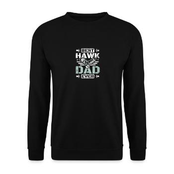 Fathers day Falconer best hawk dad ever - Unisex Sweatshirt - black - Front - Alina (178cm) & Michal (187cm)