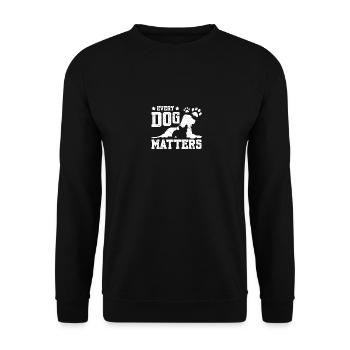 Dog rescue Every dog matters - Unisex Pullover - Schwarz - Vorne - Alina (178cm) & Michal (187cm)