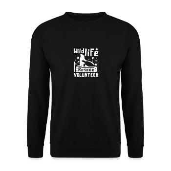 Sea marine animals wildlife rescue volunteer - Unisex Sweatshirt - black - Front - Alina (178cm) & Michal (187cm)