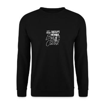 Je n’ai pas besoin de thérapie, j’ai ma clarinette basse - Sweat-shirt Unisexe - noir - Devant - Alina (178cm) & Michal (187cm)