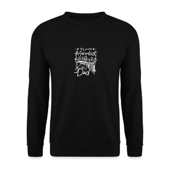 Fathers day My favorite marimbist calls me dad - Unisex Pullover - Schwarz - Vorne - Alina (178cm) & Michal (187cm)
