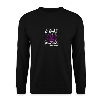 I fight by my mom's side, epilepsy awareness - Unisex Sweatshirt - black - Front - Alina (178cm) & Michal (187cm)