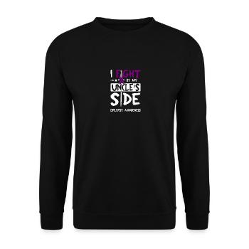 I fight by my uncle's side, epilepsy awareness - Unisex Sweatshirt - black - Front - Alina (178cm) & Michal (187cm)