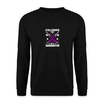 Follower of a warrior, epilepsy awareness - Unisex Sweatshirt - black - Front - Alina (178cm) & Michal (187cm)