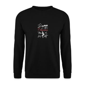 Sleep with a firewoman they do it wet - Unisex Sweatshirt - black - Front - Alina (178cm) & Michal (187cm)