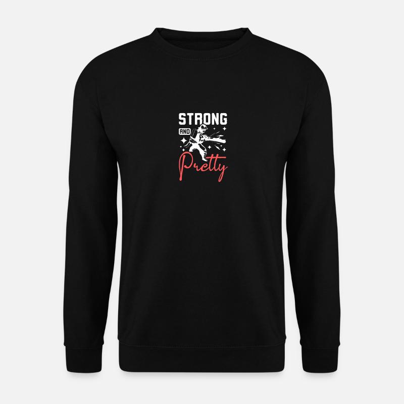 Strong and pretty firewoman - Unisex Sweatshirt - black