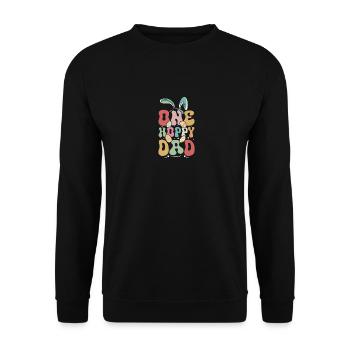 Papa lapin, papa de Pâques, un papa houblonné - Sweat-shirt Unisexe - noir - Devant - Alina (178cm) & Michal (187cm)