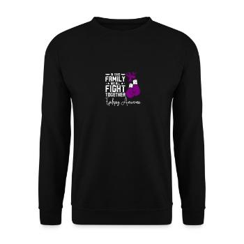 Family we all fights together, epilepsy awareness - Unisex Sweatshirt - black - Front - Alina (178cm) & Michal (187cm)