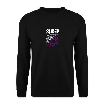 SUDEP awareness you were already my angele - Unisex Sweatshirt - black - Front - Alina (178cm) & Michal (187cm)
