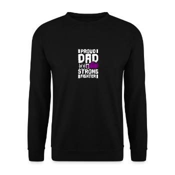 Proud dad of a strong fighter, epilepsy awareness - Unisex Sweatshirt - black - Front - Alina (178cm) & Michal (187cm)