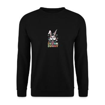 Je suis le lapin ivre le jour de Pâques - Sweat-shirt Unisexe - noir - Devant - Alina (178cm) & Michal (187cm)