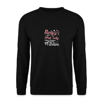 Sleep with a mail lady they always deliver - Unisex Sweatshirt - black - Front - Alina (178cm) & Michal (187cm)