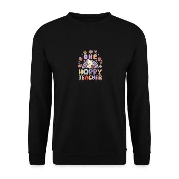 Lapins de Pâques Un professeur de houblonnage - Sweat-shirt Unisexe - noir - Devant - Alina (178cm) & Michal (187cm)