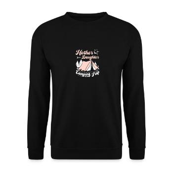 Mother daughter Camping trip - Unisex Sweatshirt - black - Front - Alina (178cm) & Michal (187cm)