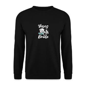Bridal Shower Team Bride Bridesmaid Vegas Bride - Unisex Pullover - Schwarz - Vorne - Alina (178cm) & Michal (187cm)