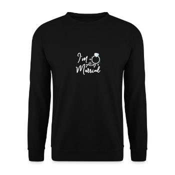 For the Bride, Team Bride I'm getting married - Unisex Sweatshirt - black - Front - Alina (178cm) & Michal (187cm)
