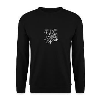 I let my xylophone speak xylophonist - Unisex Sweatshirt - black - Front - Alina (178cm) & Michal (187cm)