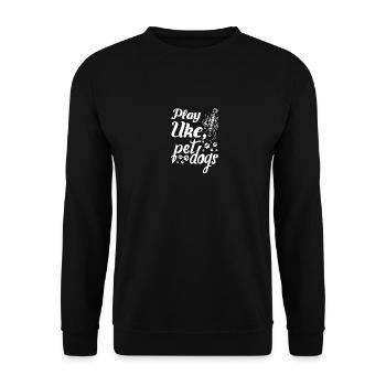 Dog owner Ukulele player Play uke pet dogs - Unisex Sweatshirt - black - Front - Alina (178cm) & Michal (187cm)