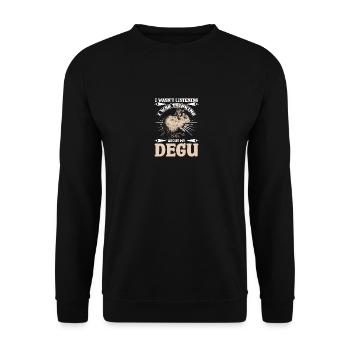I wasn't listening I was thinking about my degu - Unisex Pullover - Schwarz - Vorne - Alina (178cm) & Michal (187cm)