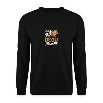 Just one more degu I promise - Unisex Pullover - Schwarz - Vorne - Alina (178cm) & Michal (187cm)