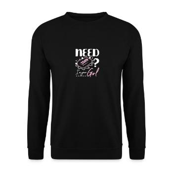 Besoin de savon ? Je suis ta fille - Sweat-shirt Unisexe - noir - Devant - Alina (178cm) & Michal (187cm)