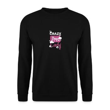 Soap making crazy soap lady - Unisex Pullover - Schwarz - Vorne - Alina (178cm) & Michal (187cm)