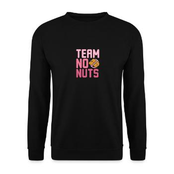 Gender Reveal Team girl no nuts - Unisex Pullover - Schwarz - Vorne - Alina (178cm) & Michal (187cm)