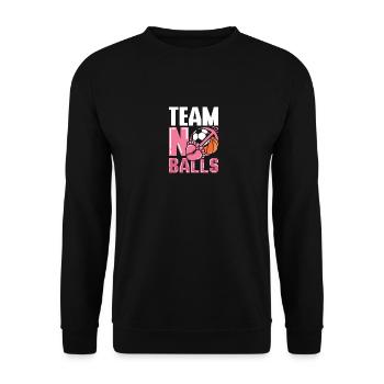 Gender Reveal Team girl team no balls - Unisex Pullover - Schwarz - Vorne - Alina (178cm) & Michal (187cm)