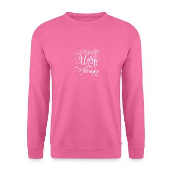 Playing harp is my therapy - Unisex Sweatshirt - pink - Front
