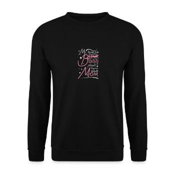 Mothers day my favorite bass player calls me mom - Unisex Sweatshirt - black - Front - Alina (178cm) & Michal (187cm)