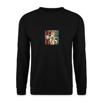 Capoeira vintage rétro - Sweat-shirt Unisexe - noir - Devant - Alina (178cm) & Michal (187cm)