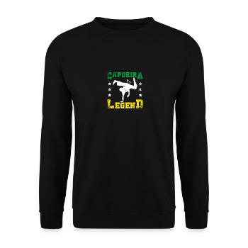 Légende de la capoeira au Brésil - Sweat-shirt Unisexe - noir - Devant - Alina (178cm) & Michal (187cm)