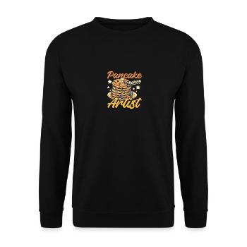 Pancake making artist - Unisex Sweatshirt - black - Front - Alina (178cm) & Michal (187cm)