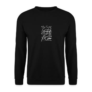 My favorite guitar player calls me mom - Unisex Sweatshirt - black - Front - Alina (178cm) & Michal (187cm)