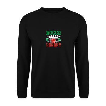 Légende de la pétanque - Sweat-shirt Unisexe - noir - Devant - Alina (178cm) & Michal (187cm)
