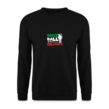 Papa Gramps Pétanque balle grand-père - Sweat-shirt Unisexe - noir - Devant - Alina (178cm) & Michal (187cm)