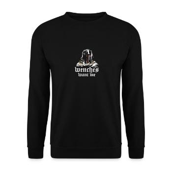 Ren faire costume wenches want me - Unisex Sweatshirt - black - Front - Alina (178cm) & Michal (187cm)