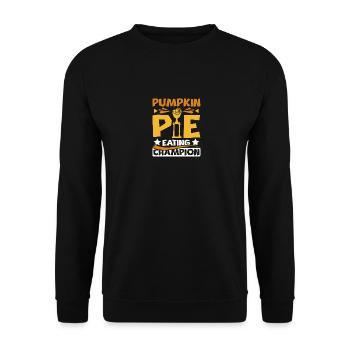 Pumpkin pie eating champion - Unisex Sweatshirt - black - Front - Alina (178cm) & Michal (187cm)