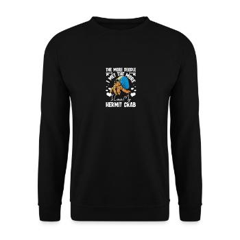 More people I met the more I love my hermit crab - Unisex Pullover - Schwarz - Vorne - Alina (178cm) & Michal (187cm)