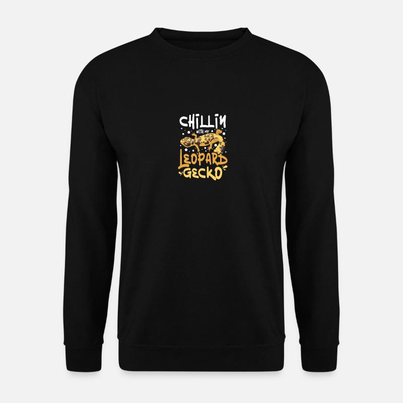 Chillin avec mon gecko léopard - Sweat-shirt Unisexe - noir
