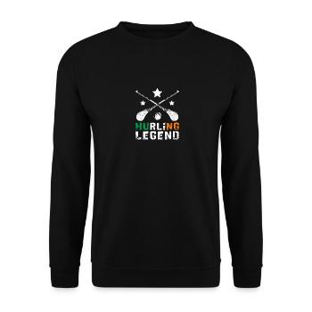 Hurling Legend - Unisex Pullover - Schwarz - Vorne - Alina (178cm) & Michal (187cm)