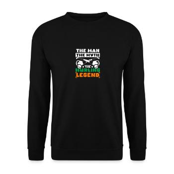 The Man The Myth The Hurling Legend - Unisex Sweatshirt - black - Front - Alina (178cm) & Michal (187cm)