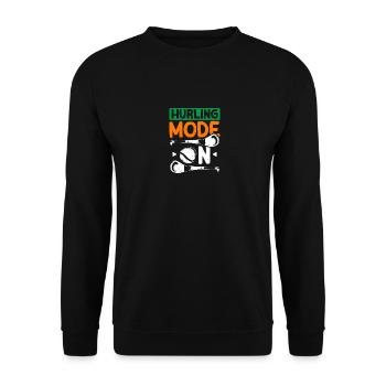 Hurling Mode On - Unisex Sweatshirt - black - Front - Alina (178cm) & Michal (187cm)