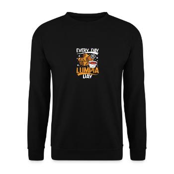 Every day is Lumpia day - Unisex Sweatshirt - black - Front - Alina (178cm) & Michal (187cm)