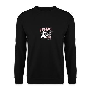 Kendo heureux de montrer ce qui frappait comme une fille - Sweat-shirt Unisexe - noir - Devant - Alina (178cm) & Michal (187cm)