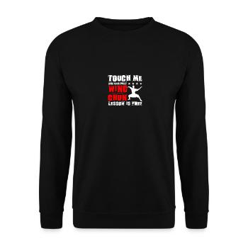 Touch me et votre première leçon de wing chun est gratuite - Sweat-shirt Unisexe - noir - Devant - Alina (178cm) & Michal (187cm)