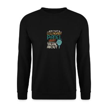 I'm that legendary padel player - Unisex Sweatshirt - black - Front - Alina (178cm) & Michal (187cm)